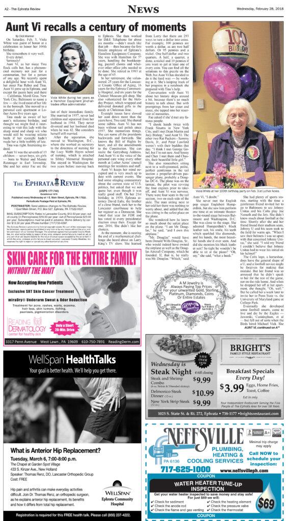Aunt Vi turns 100
